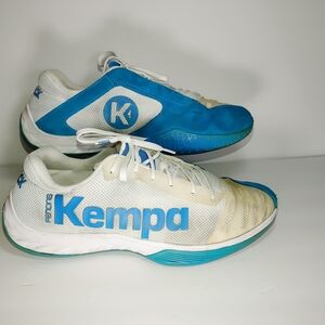 Kempa Attack Pro Mens Fencing Sneakers US Size 12.5 Blue & White UK 12 EURO 47